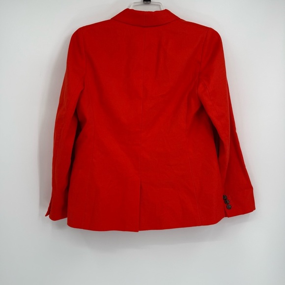 J.Crew Parke Orange Linen Blend One Button Blazer Women's Size 10 NWT Lined - Picture 7 of 9